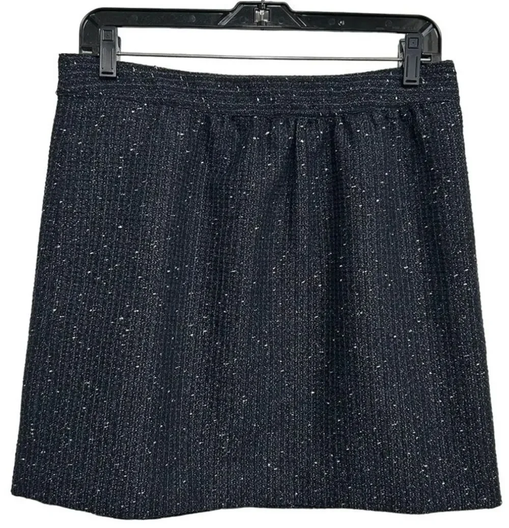 Ann Taylor LOFT Tweed Shimmer Mini Skirt Size 6 Petite 6P Metallic Sparkle Chic